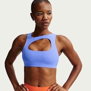 Nike Women's Light-Support Lightly Lined Sports Bra - Sapphire/White, S